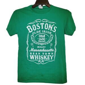 Delta Pro Boston's Old Irish whisky green short sleeved tshirt